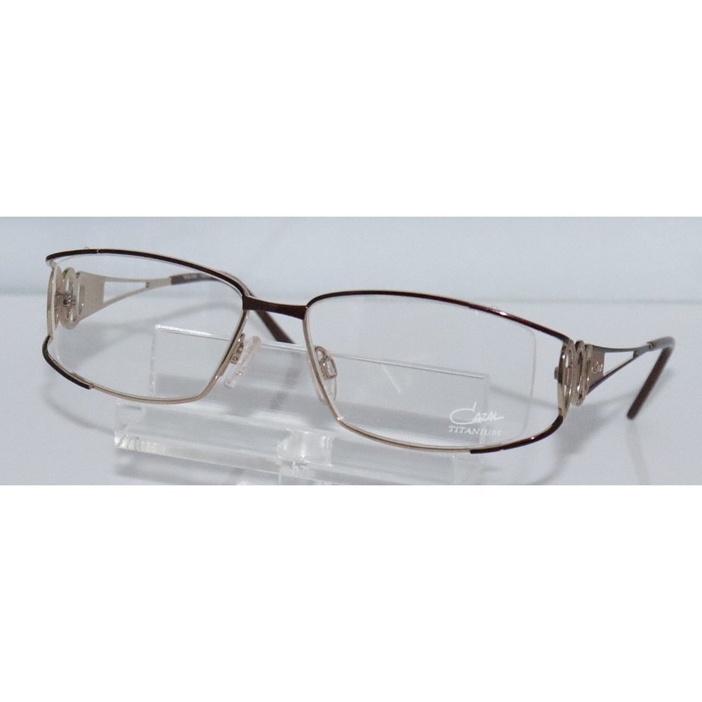New Women's Cazal Bordeaux & Gold Eyeglasses